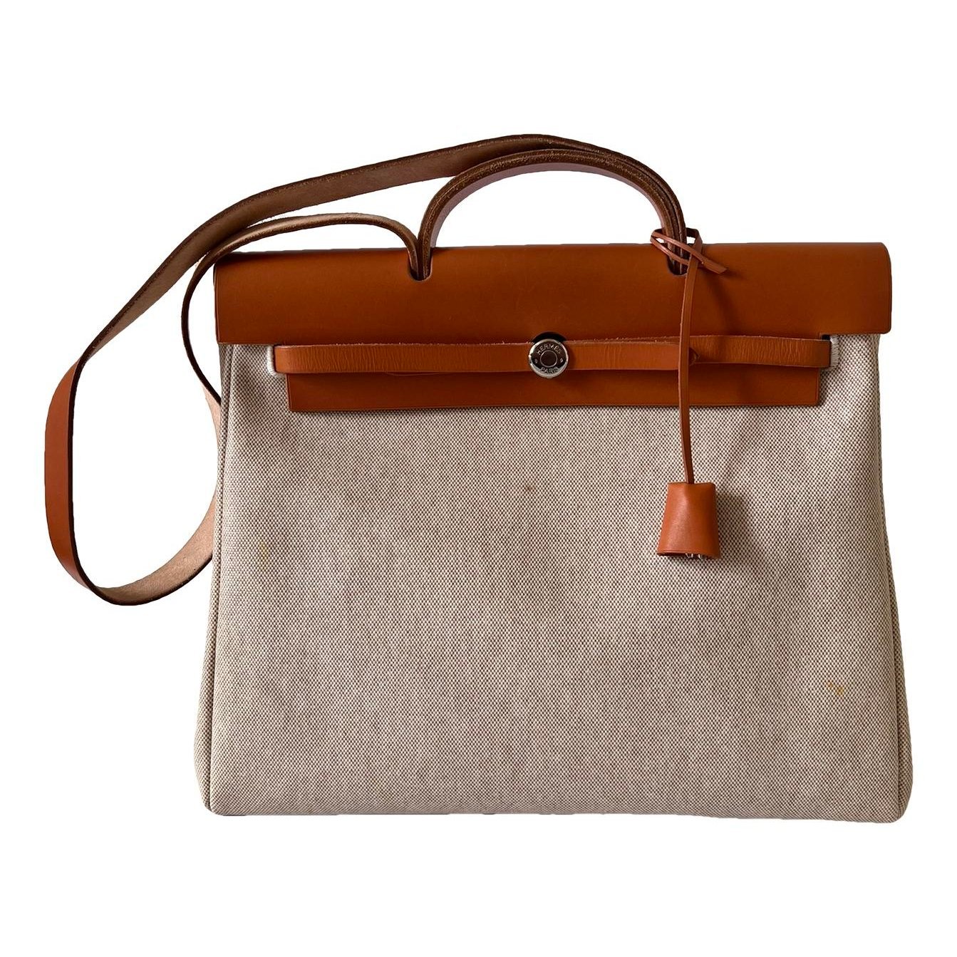 Hermes Herbag Handbag Toile H Canvas 1999