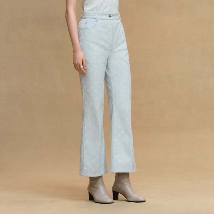 Vert Embrun "Chaine d'Ancre" Bootcut Pants