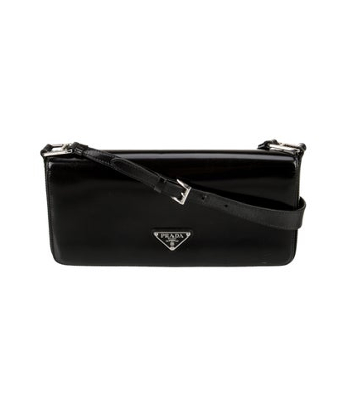 Prada Enameled Metal Triangle Femme