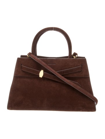 Suede Top Handle Bag