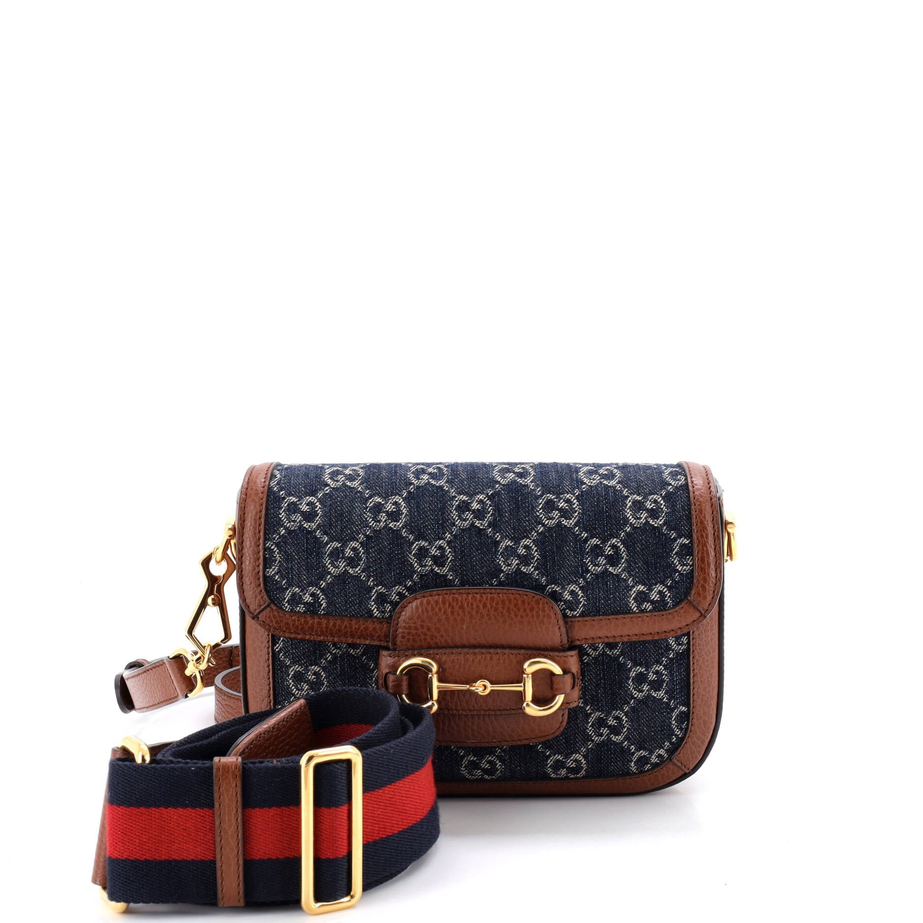 Horsebit 1955 Shoulder Bag GG Denim Mini
