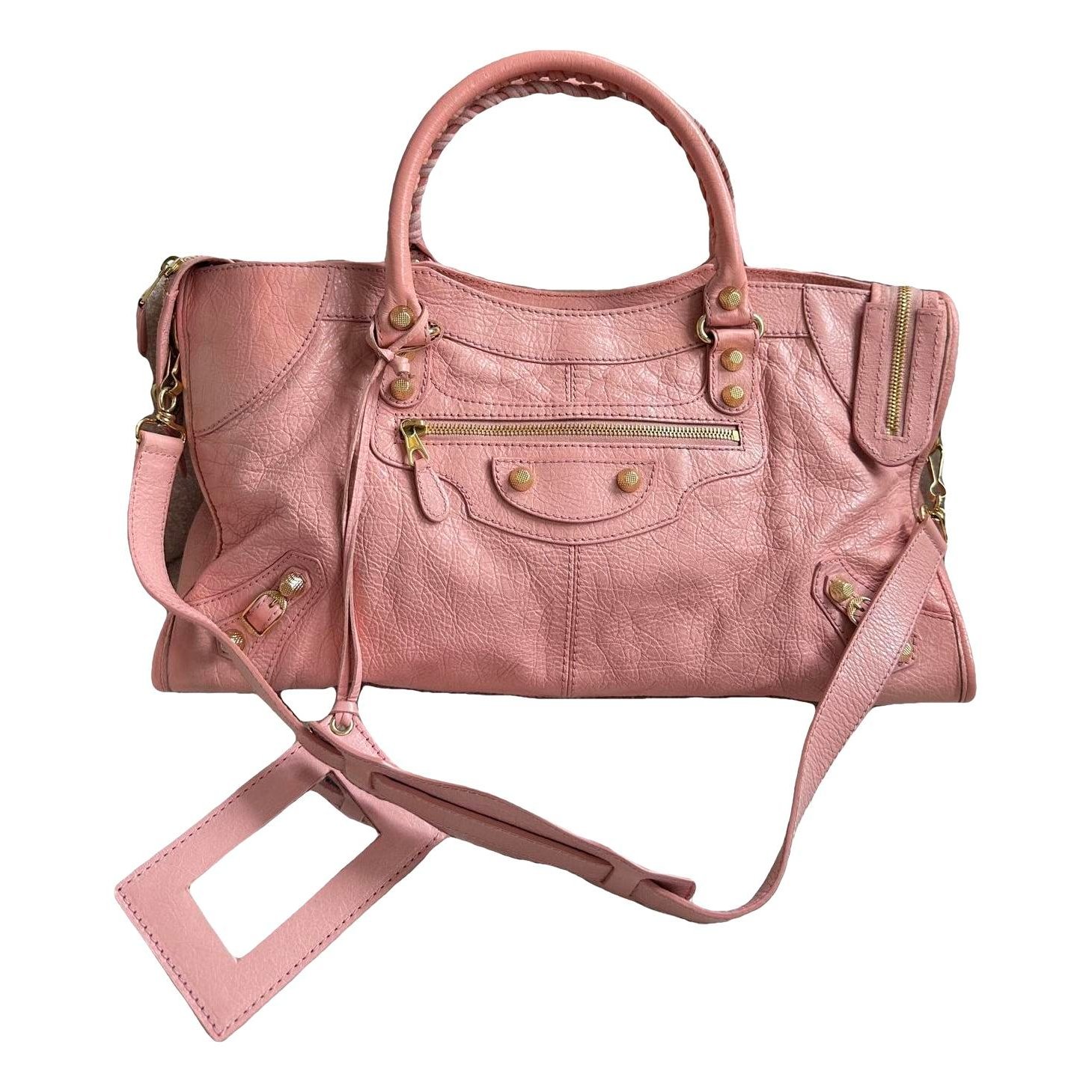 City leather handbag
