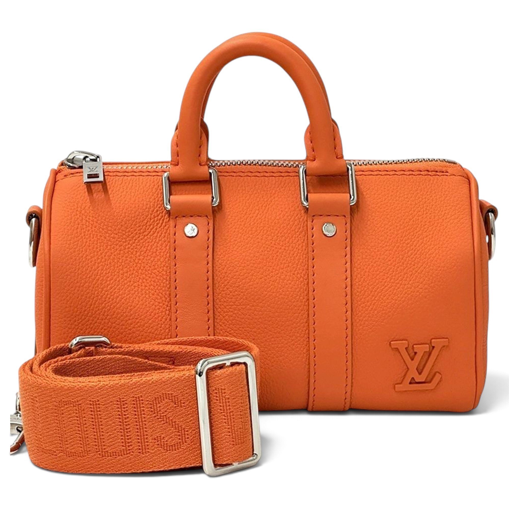 Keepall leather travel bag