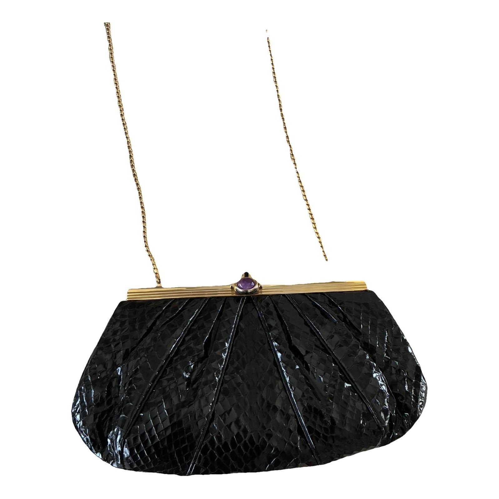Leather clutch bag