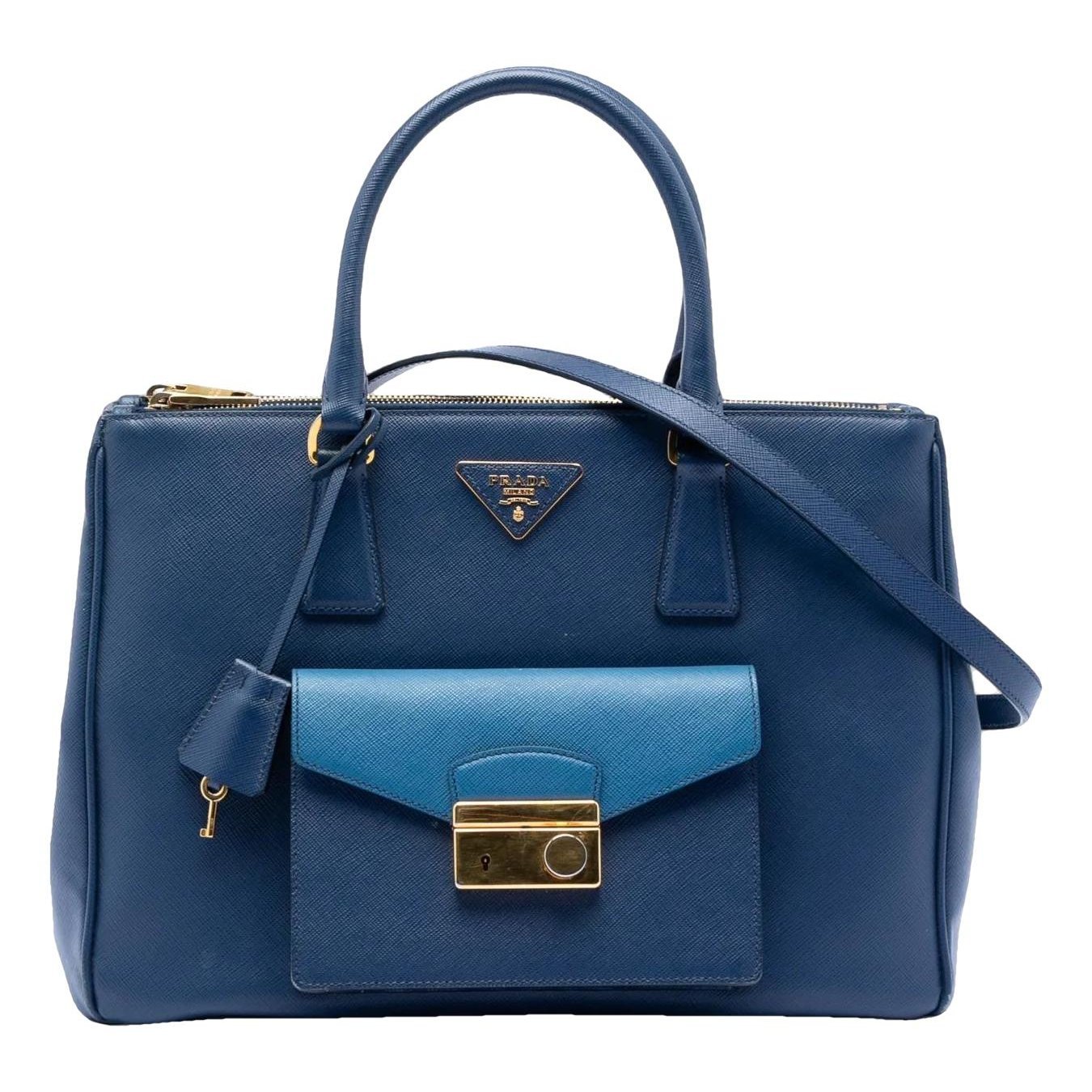 Double leather satchel