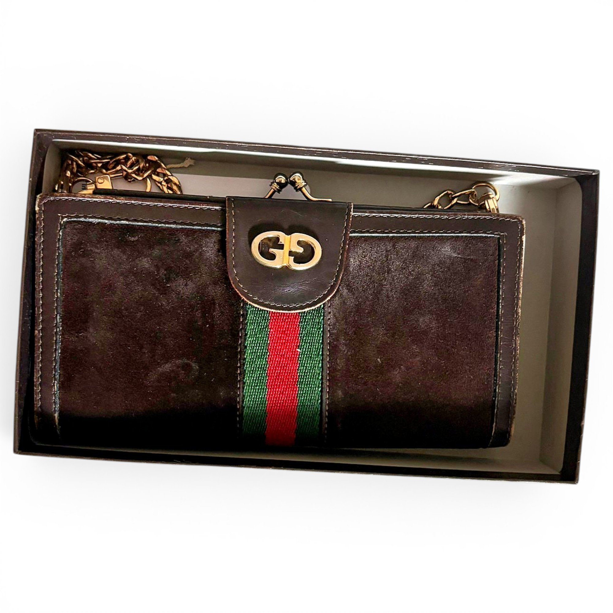 Ophidia leather clutch bag