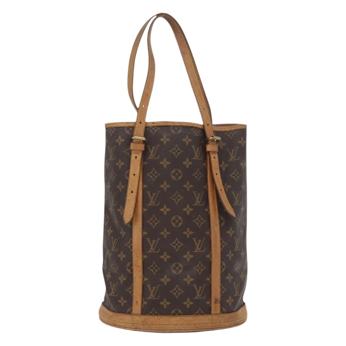 Bucket leather handbag