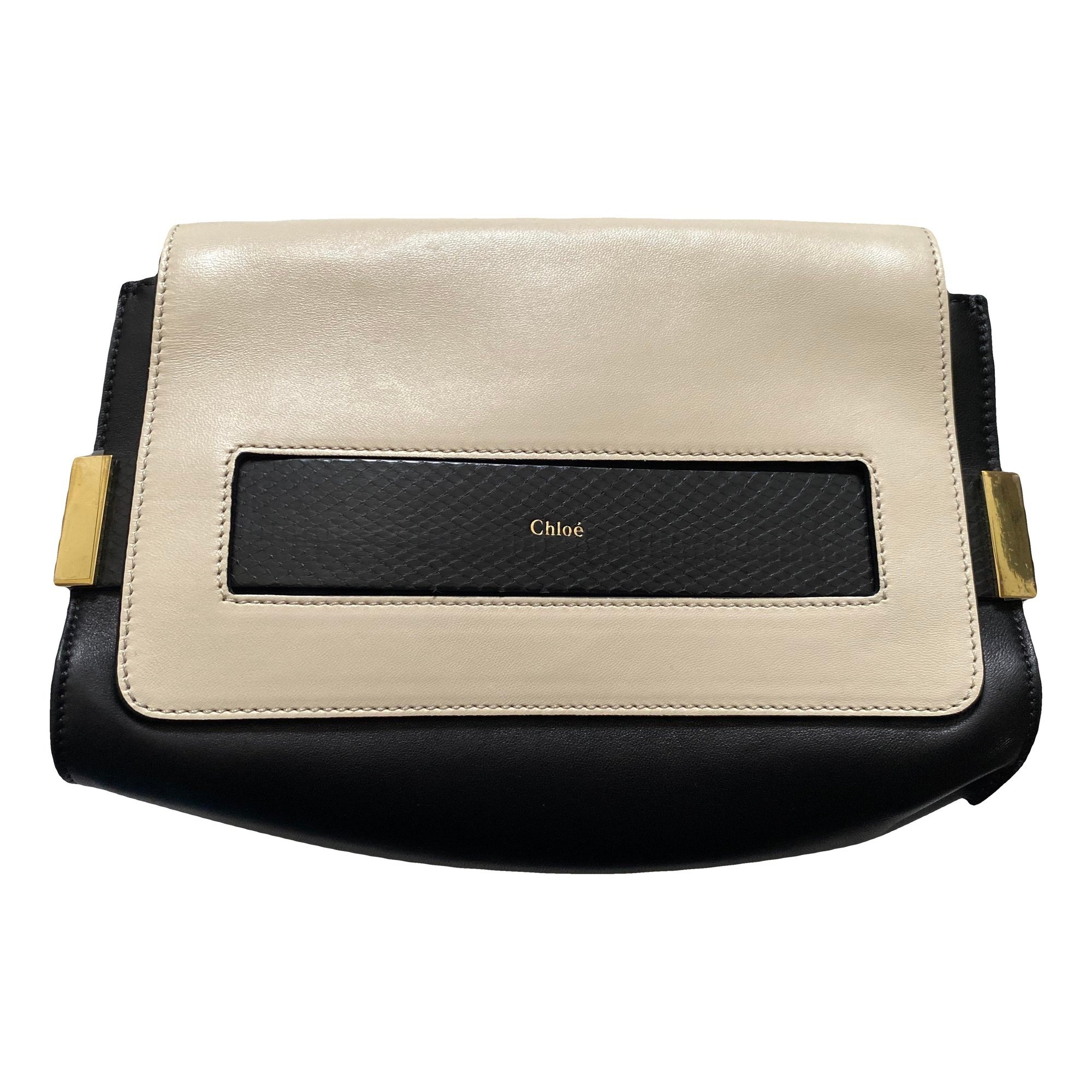 Leather clutch bag