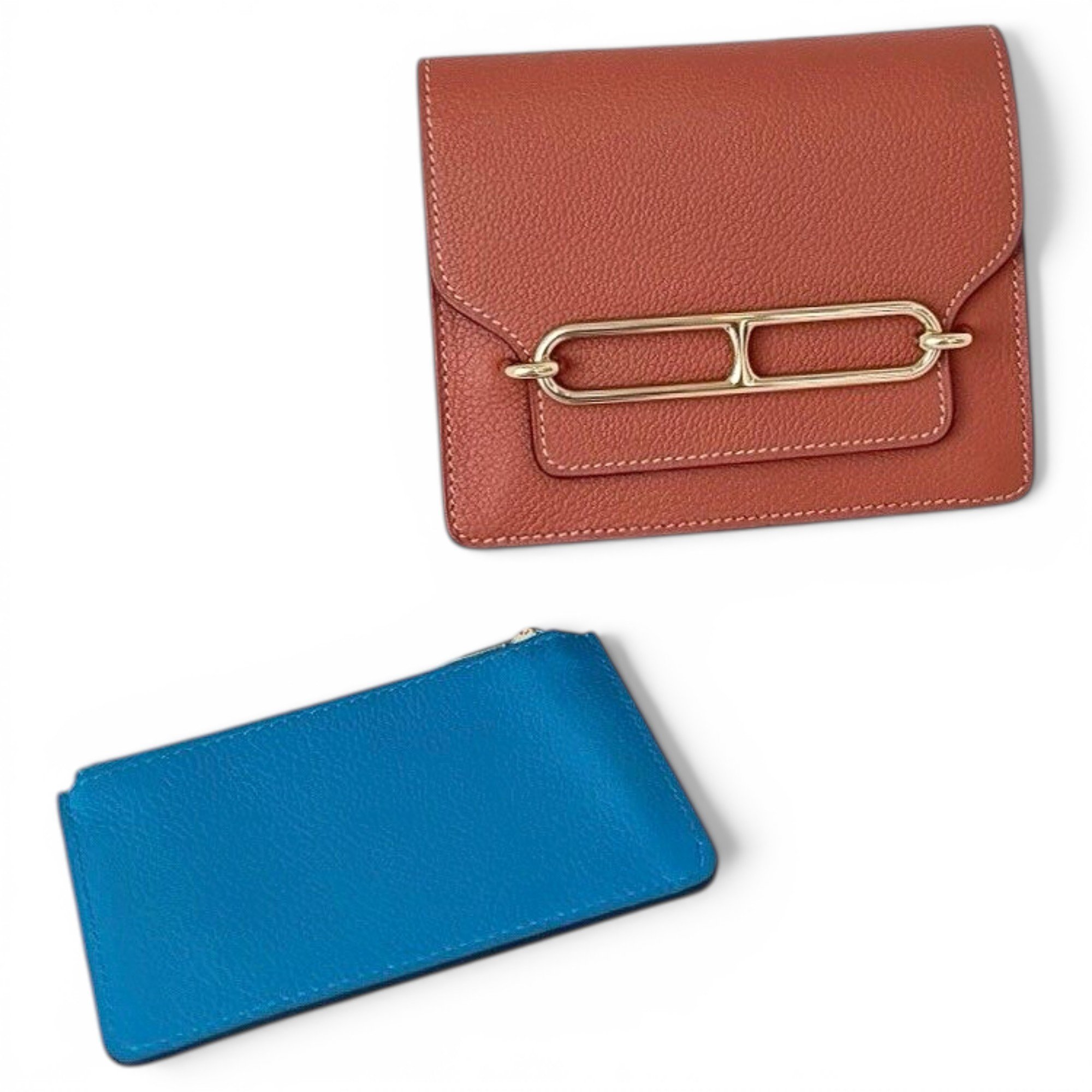 Leather clutch bag