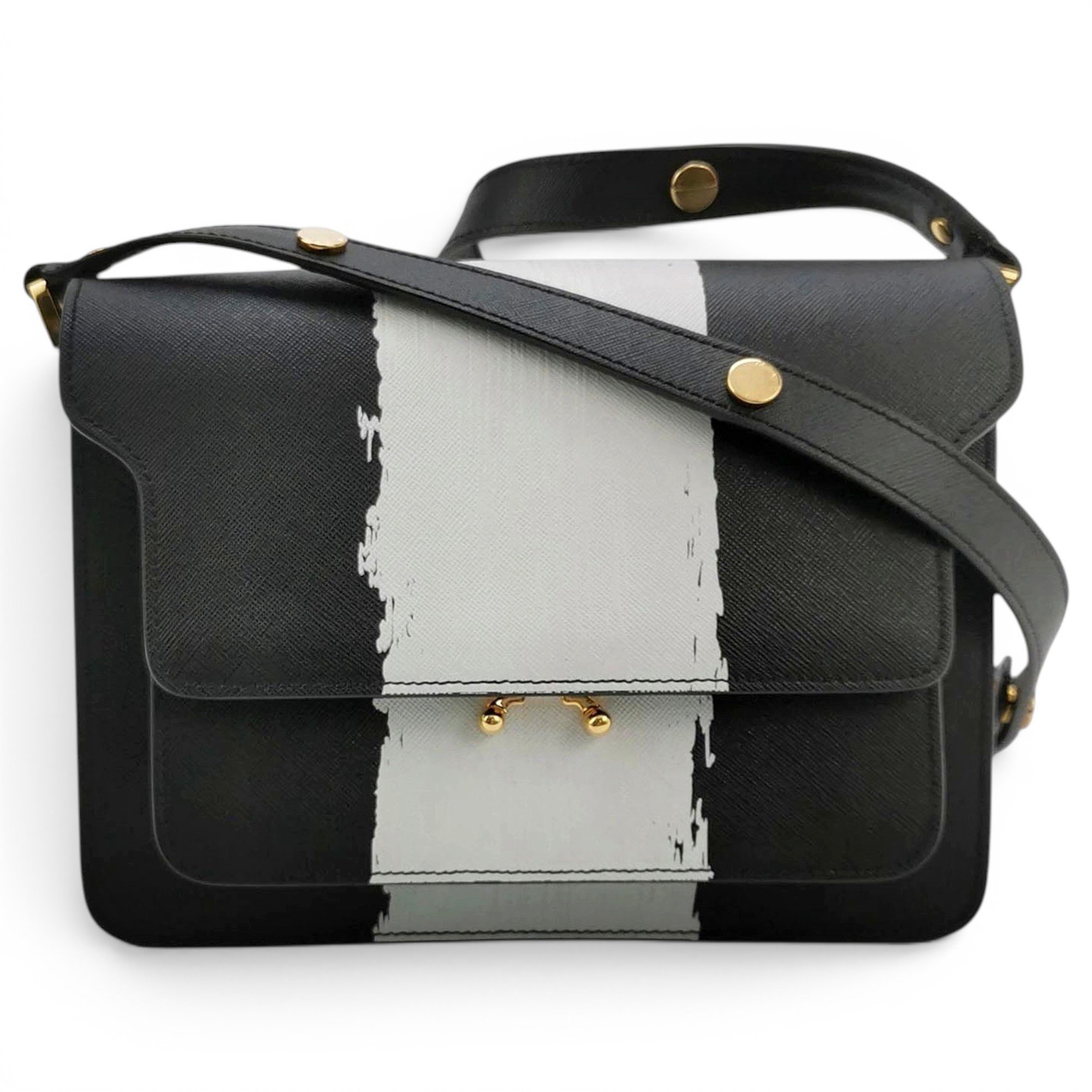 Marni Trunk leather crossbody bag