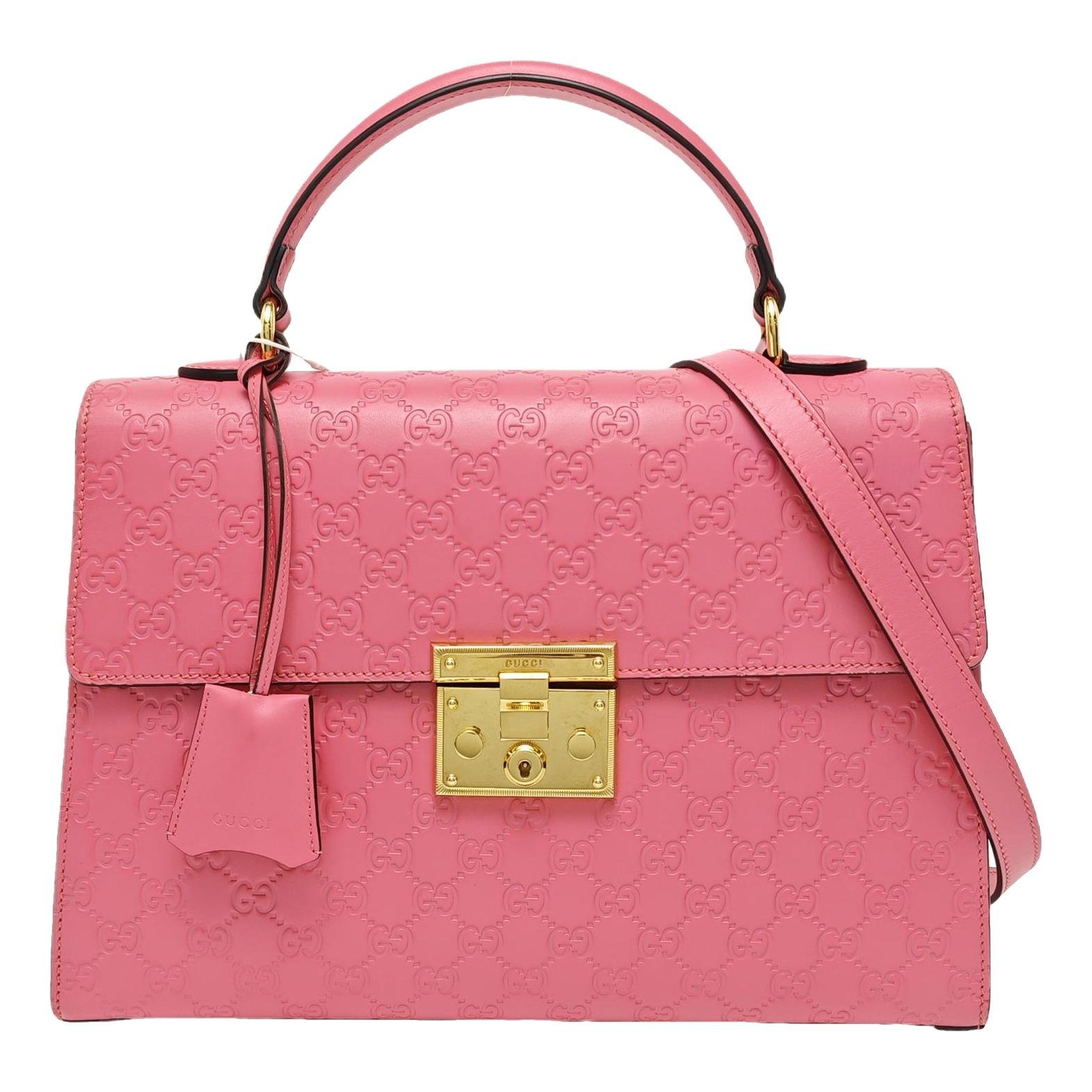 Padlock leather handbag