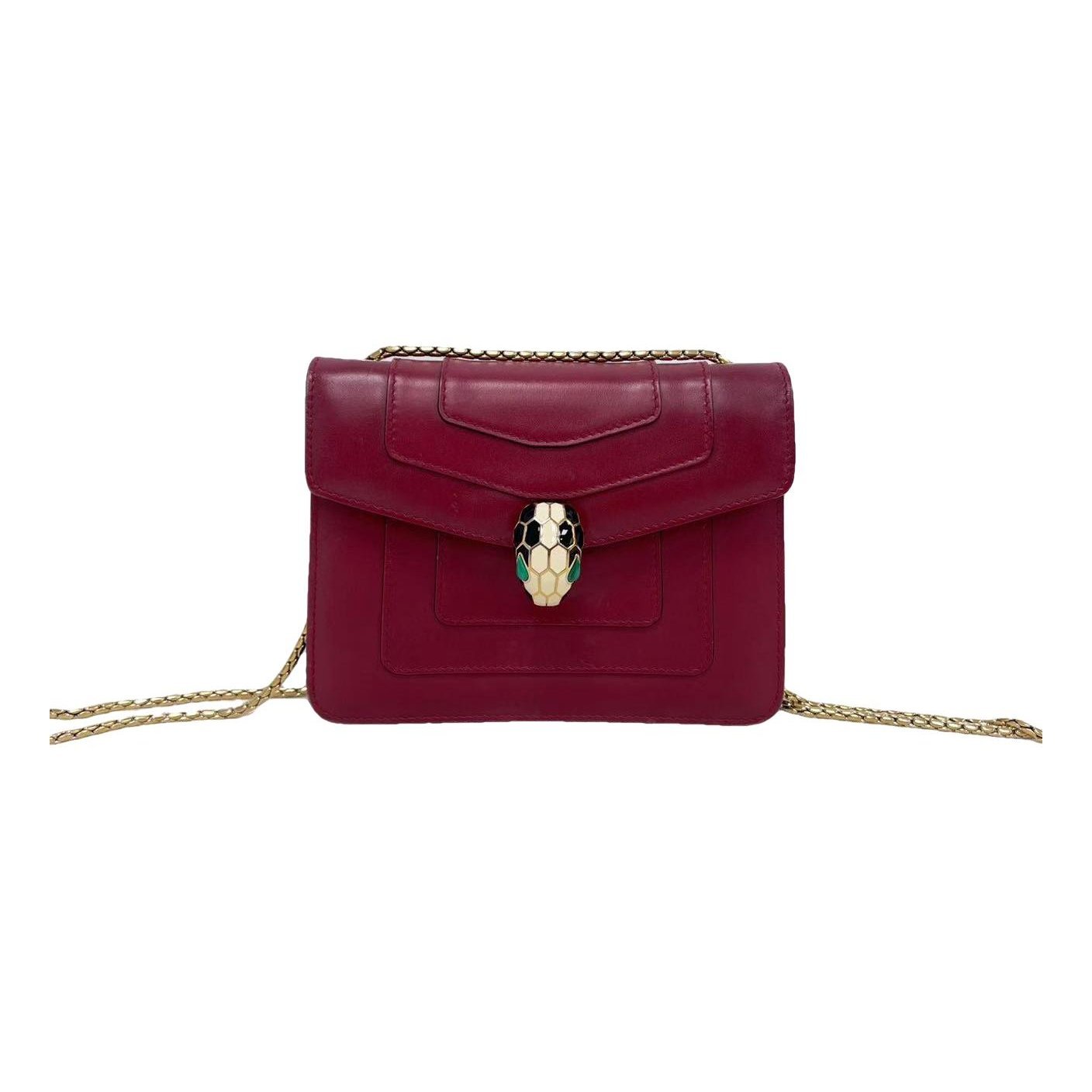 Serpenti leather handbag