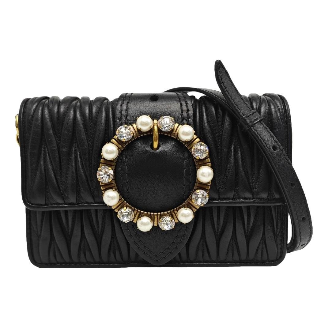 Miu Lady leather handbag