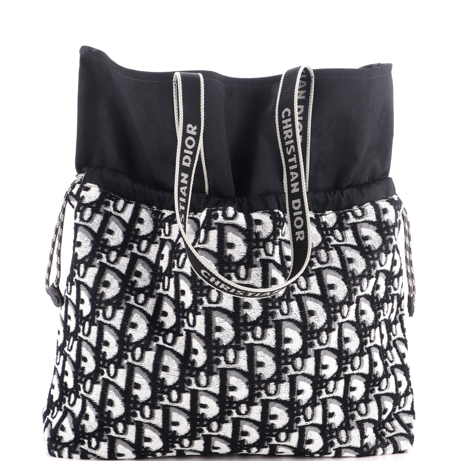 Reversible Tote Oblique Terry Cotton and Oblique Technical Nylon