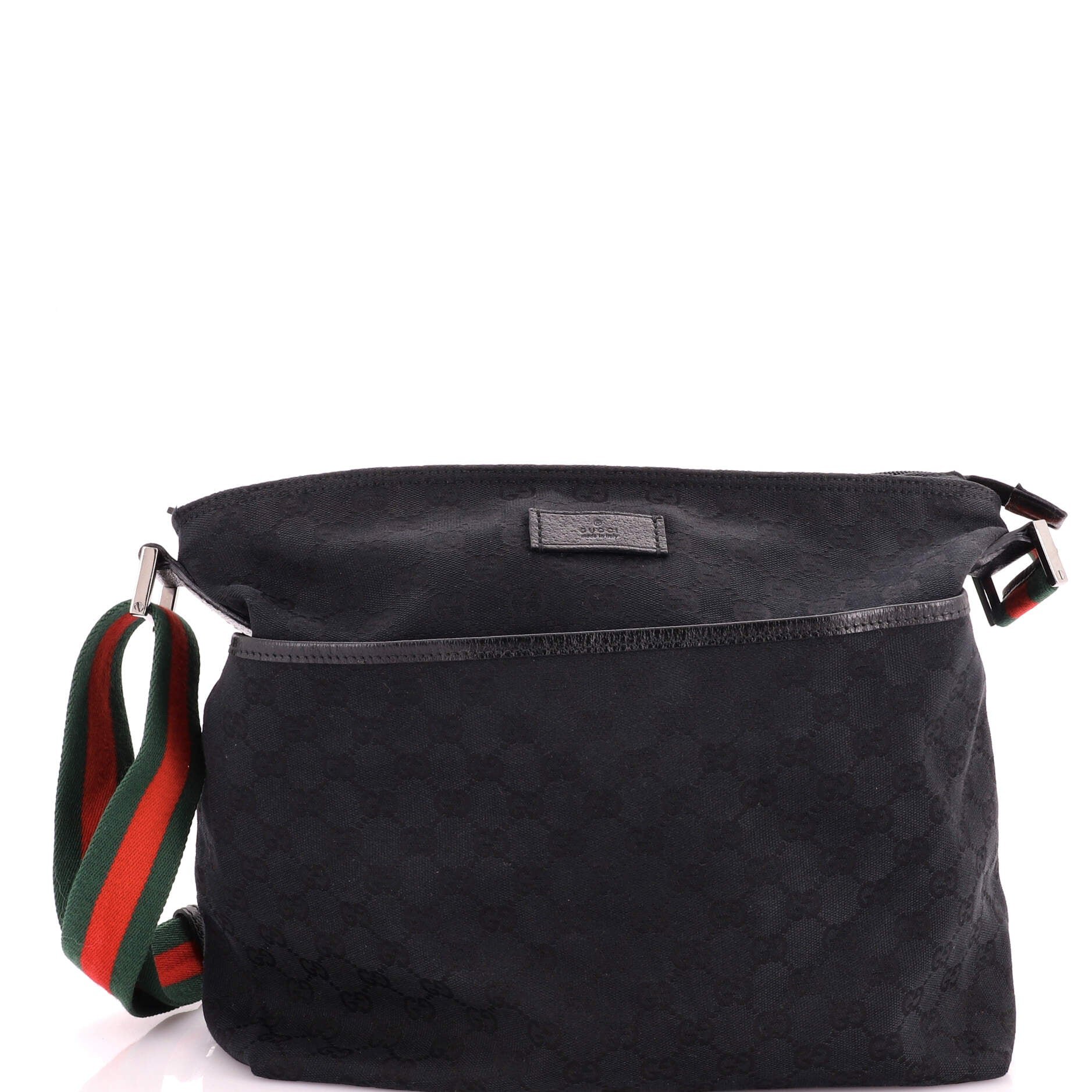 Front Pocket Web Messenger GG Canvas Medium