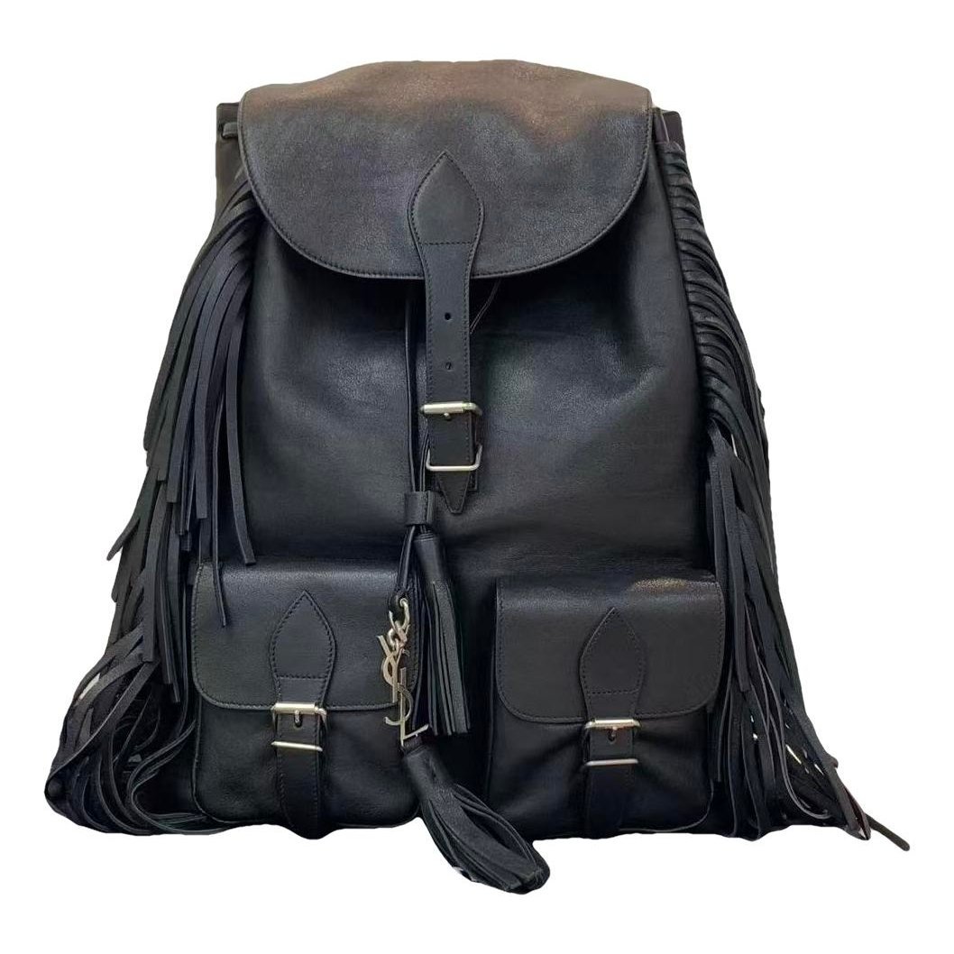 Leather backpack