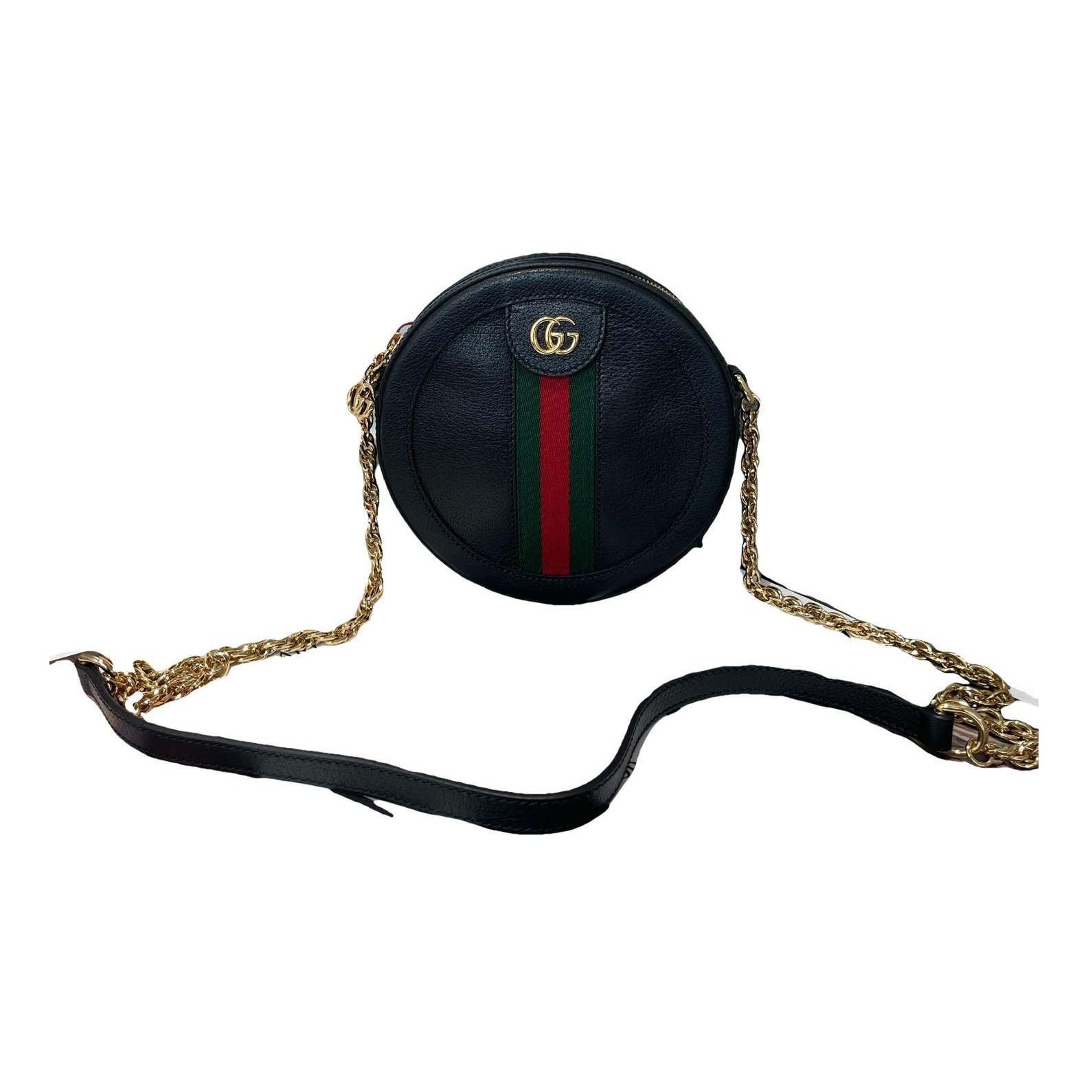 Ophidia Round leather handbag