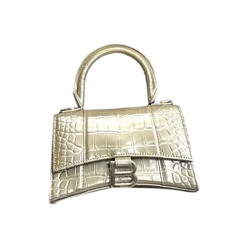 Hourglass leather crossbody bag