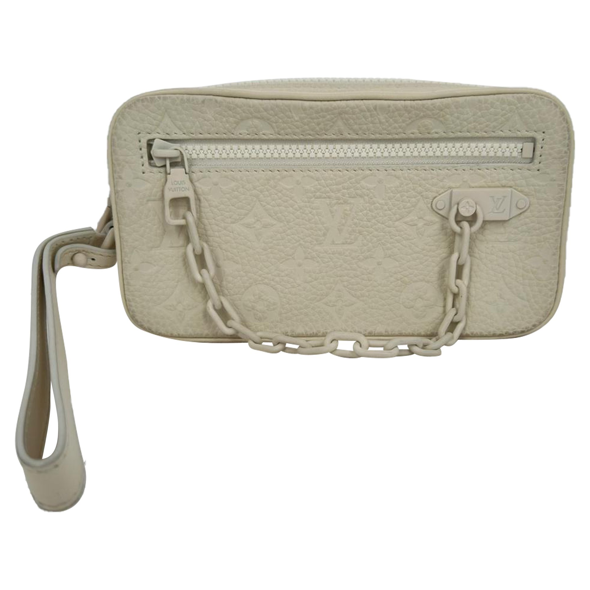 Leather clutch bag