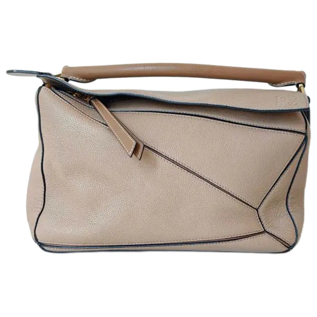 Puzzle leather handbag