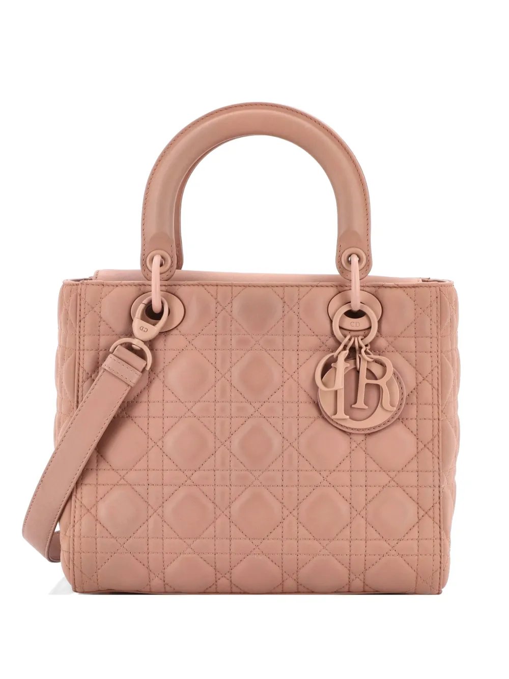 Ultra Matte Lady Dior Bag Cannage Quilt Calfskin Medium satchel
