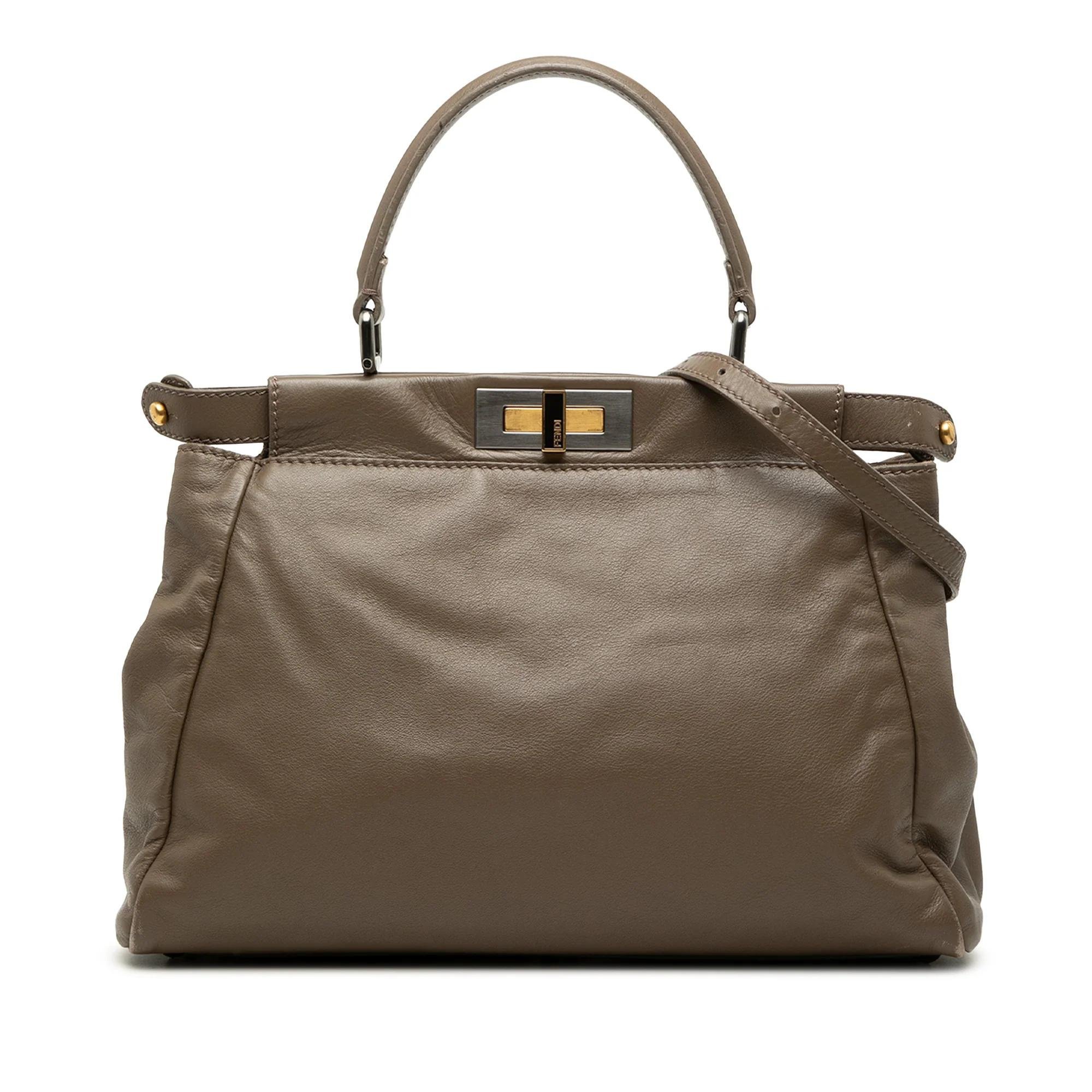 Peekaboo pony-style calfskin satchel