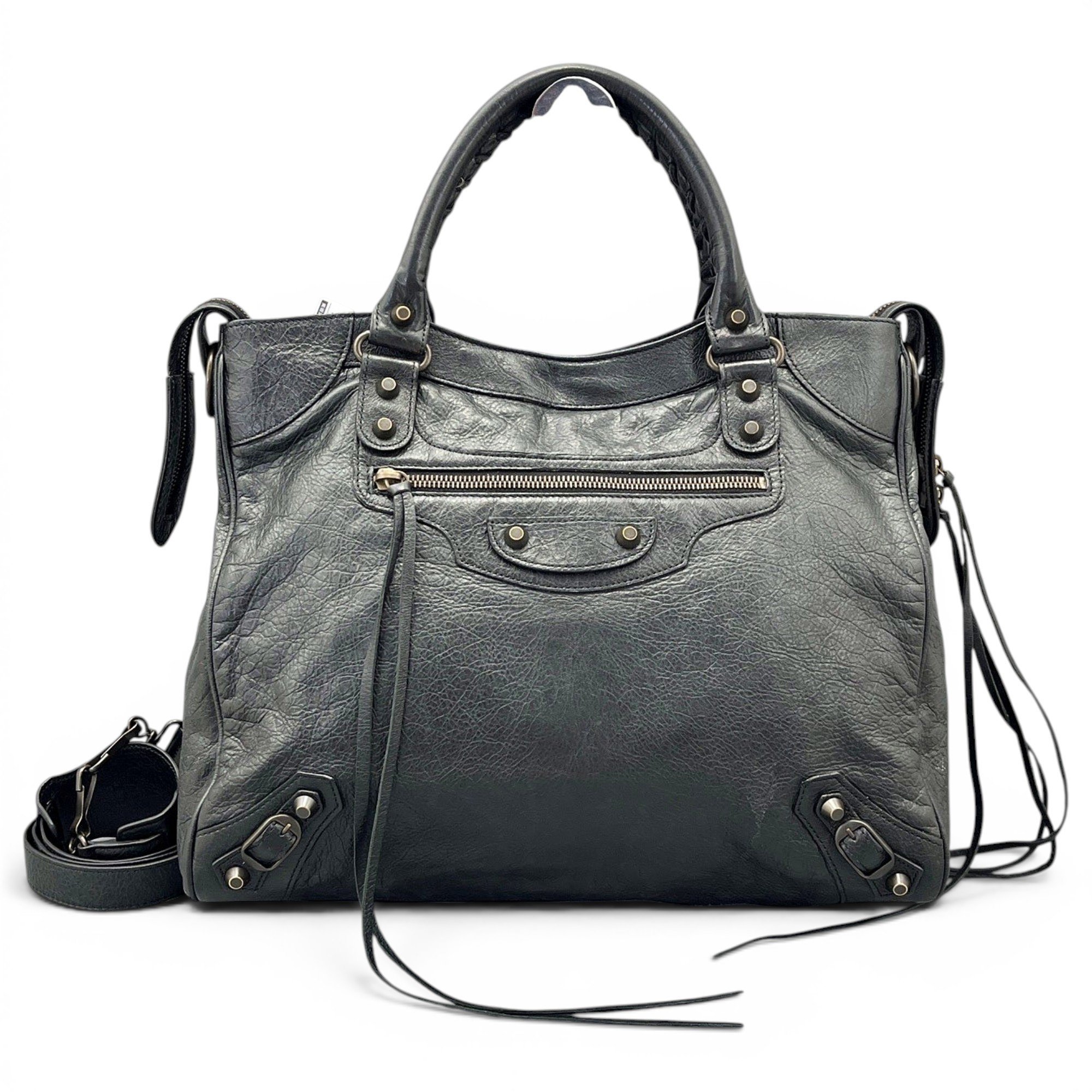 Classic Metalic leather handbag