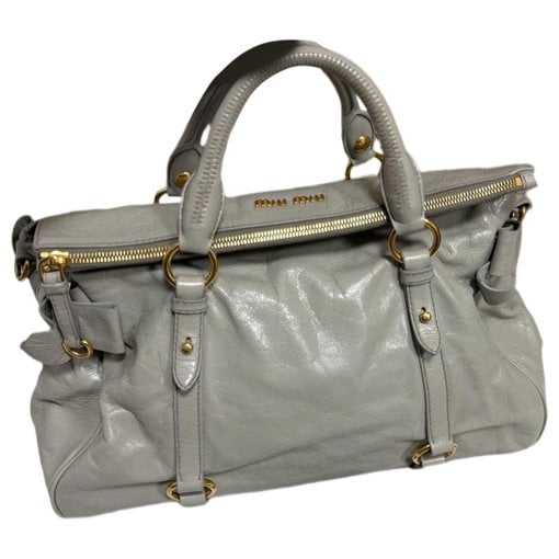 Bow bag leather handbag