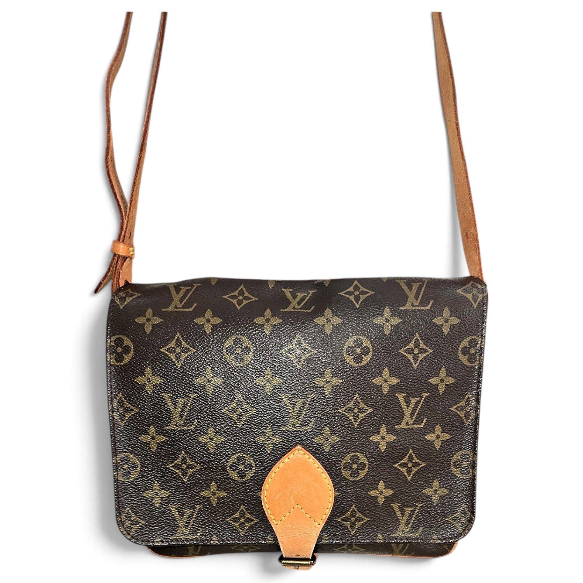 Cartouchière leather crossbody bag