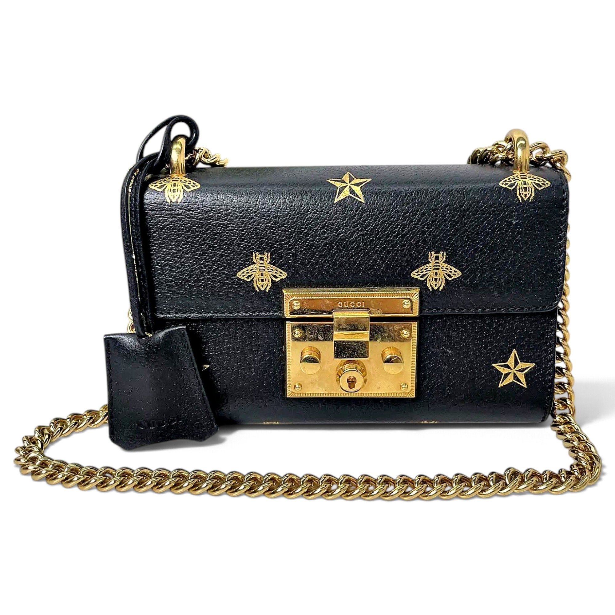 Padlock leather crossbody bag