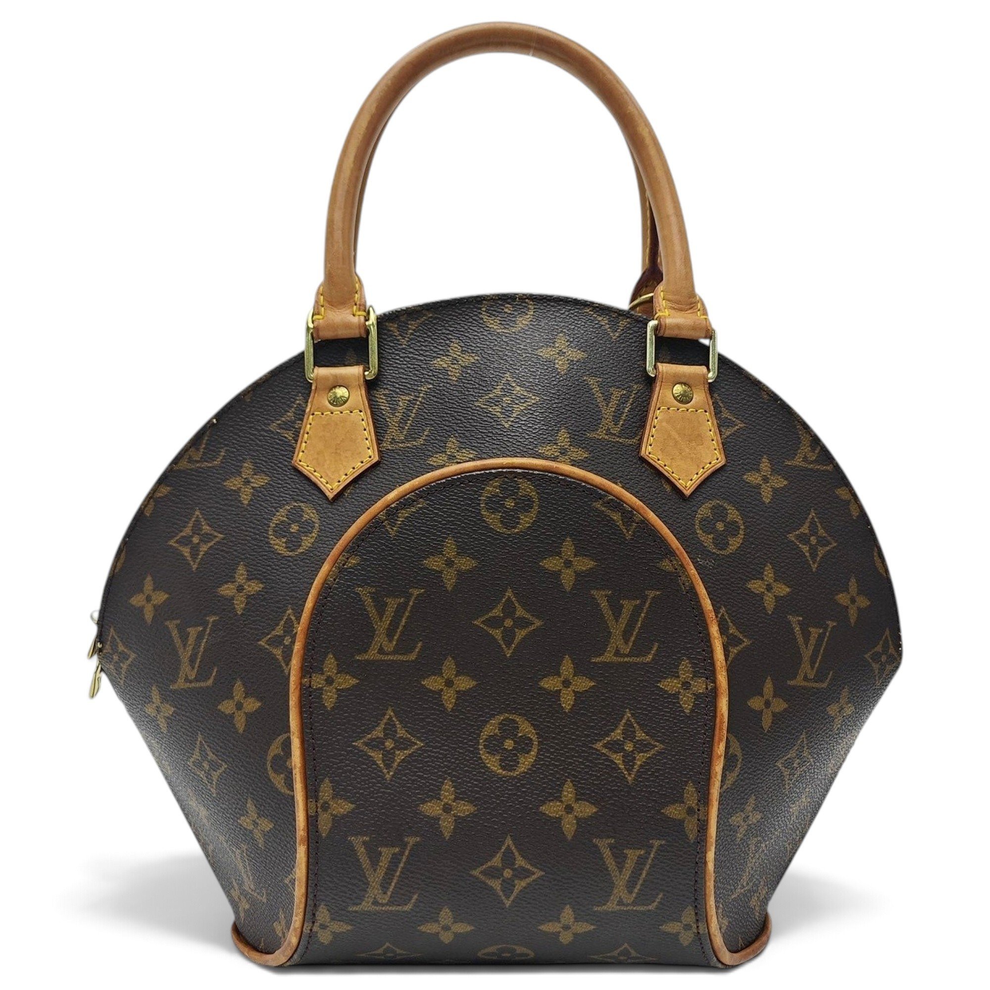 Ellipse leather handbag