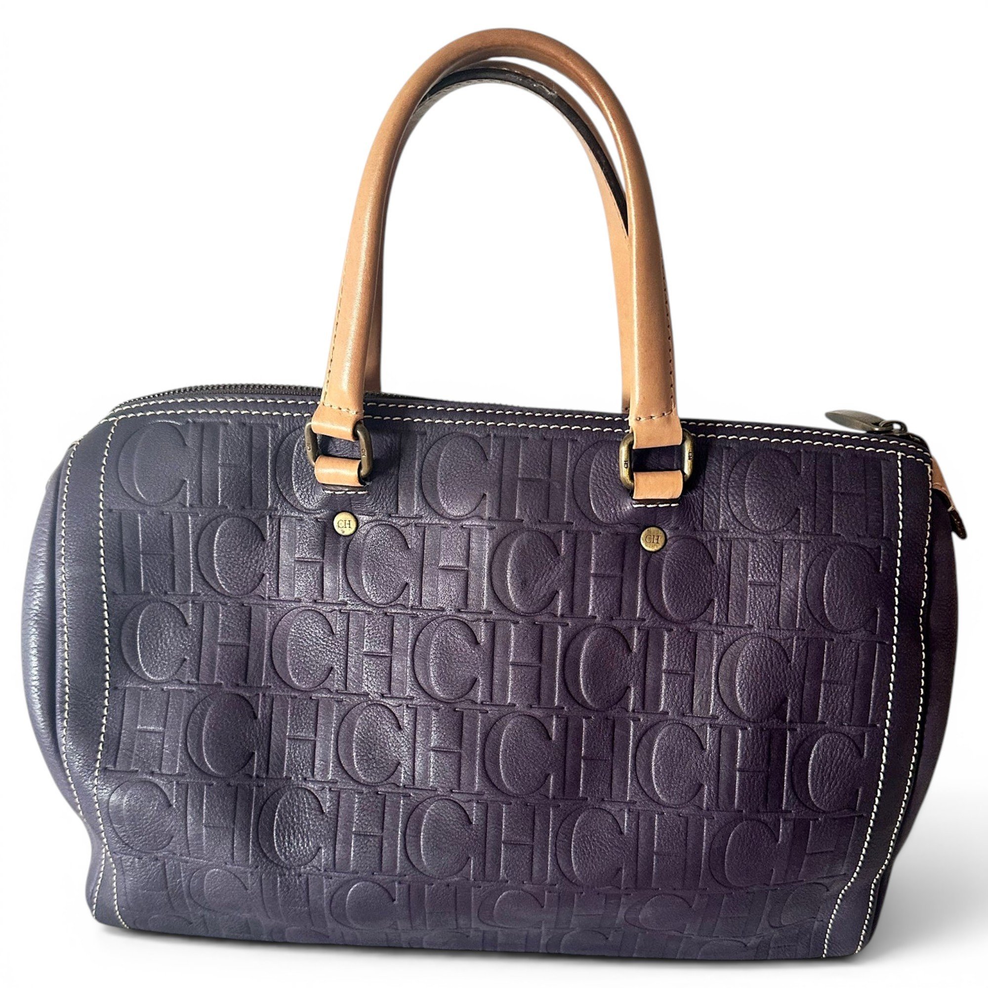 Leather bowling bag