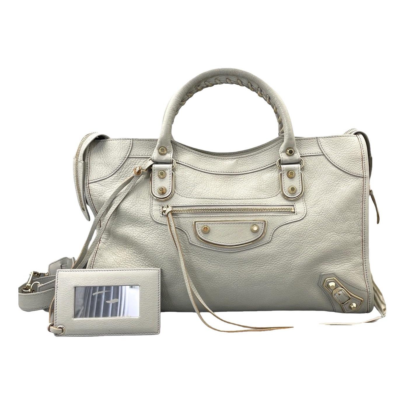 City leather handbag