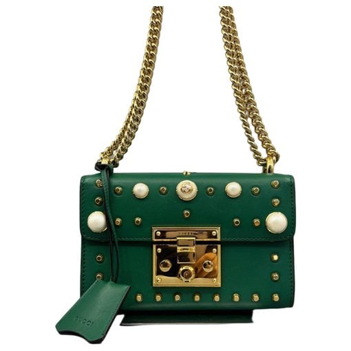 Padlock leather handbag