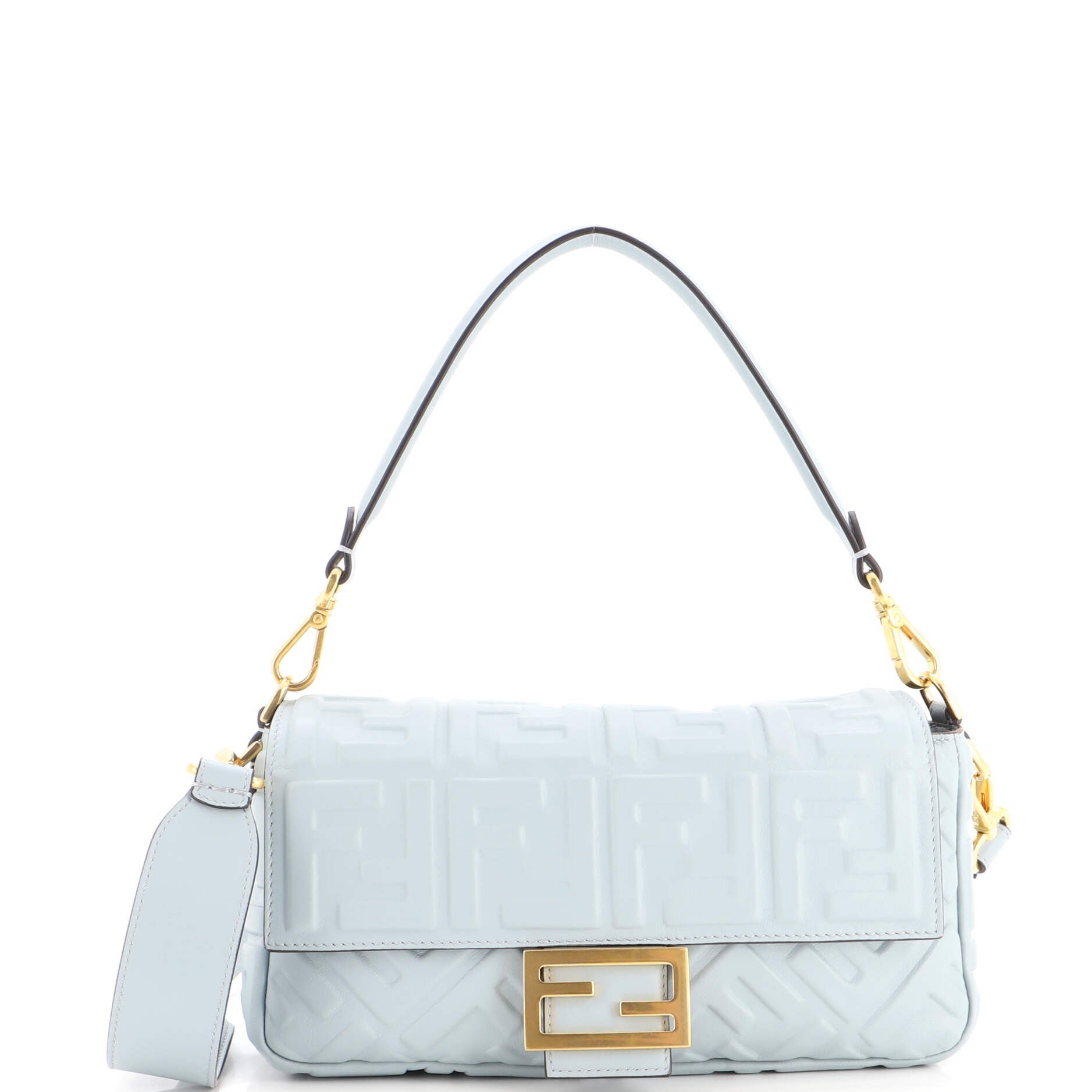 Baguette NM Bag Zucca Embossed Leather Medium