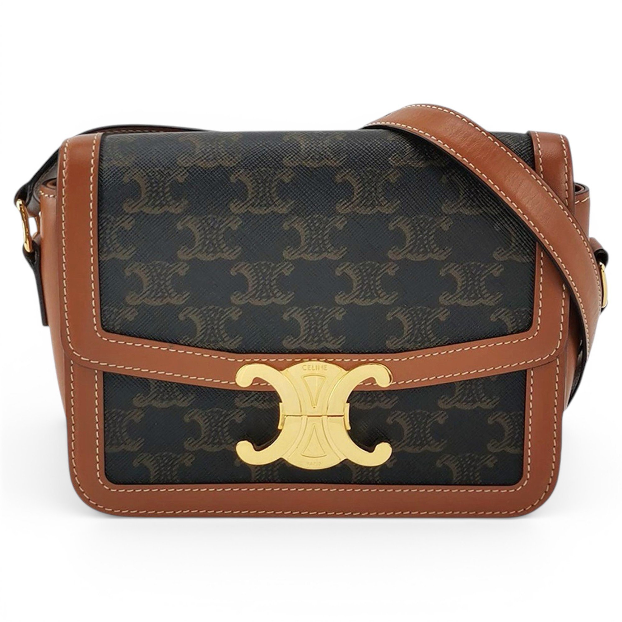 Triomphe leather handbag