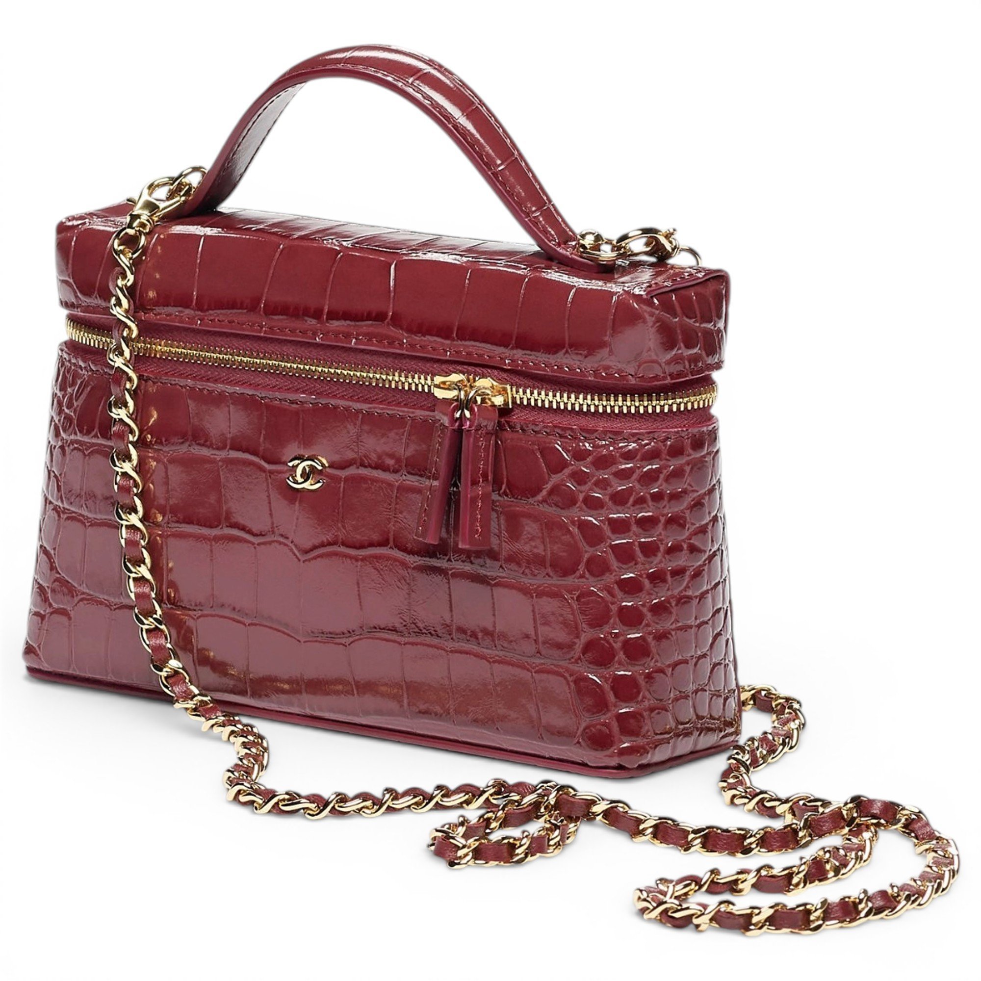 Vanity leather handbag