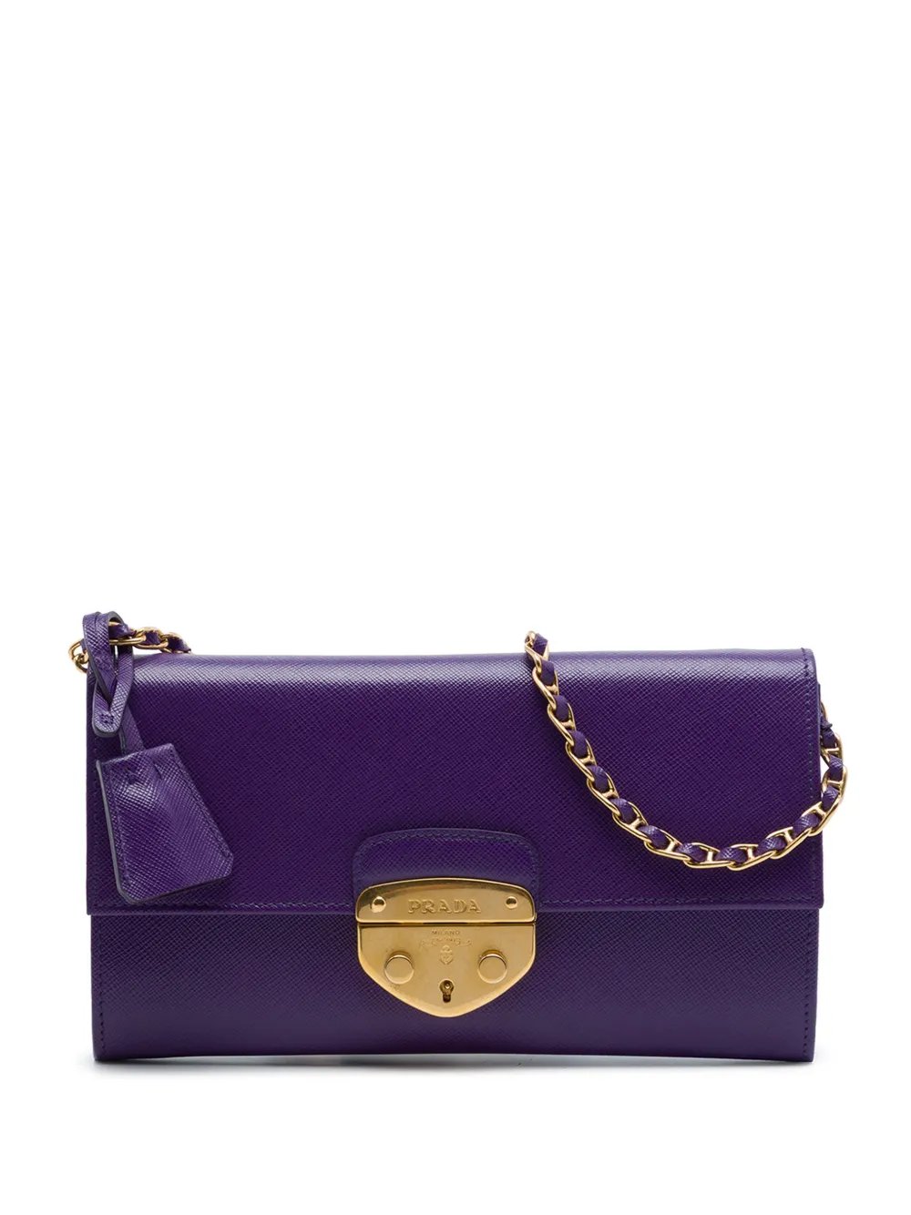 2010-2026 Saffiano Sound Lock Wallet on Chain crossbody bag