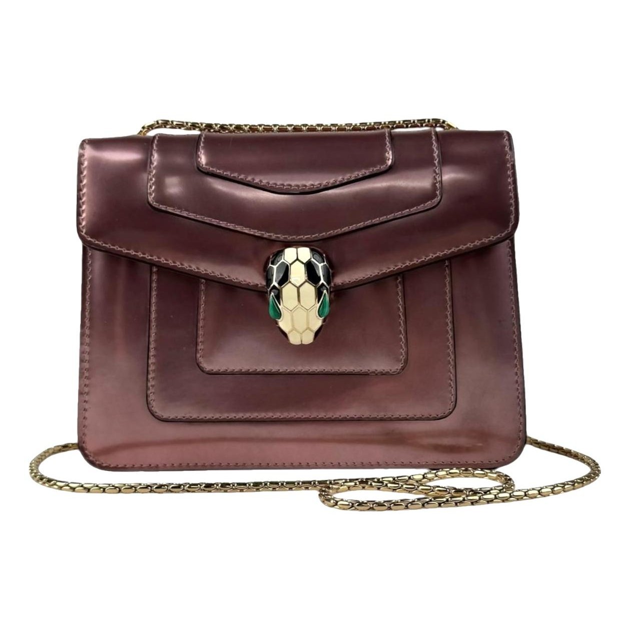 Serpenti patent leather handbag