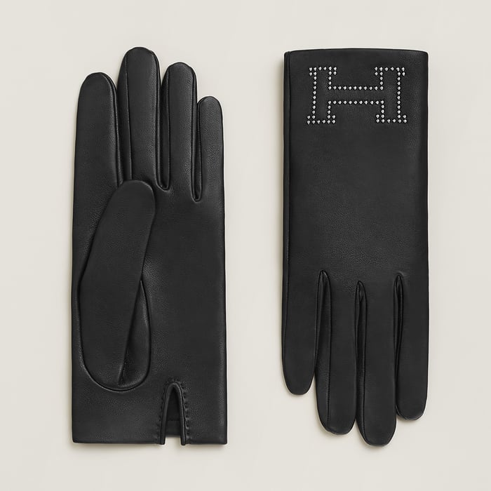 Noir Bastille Metallic Gloves