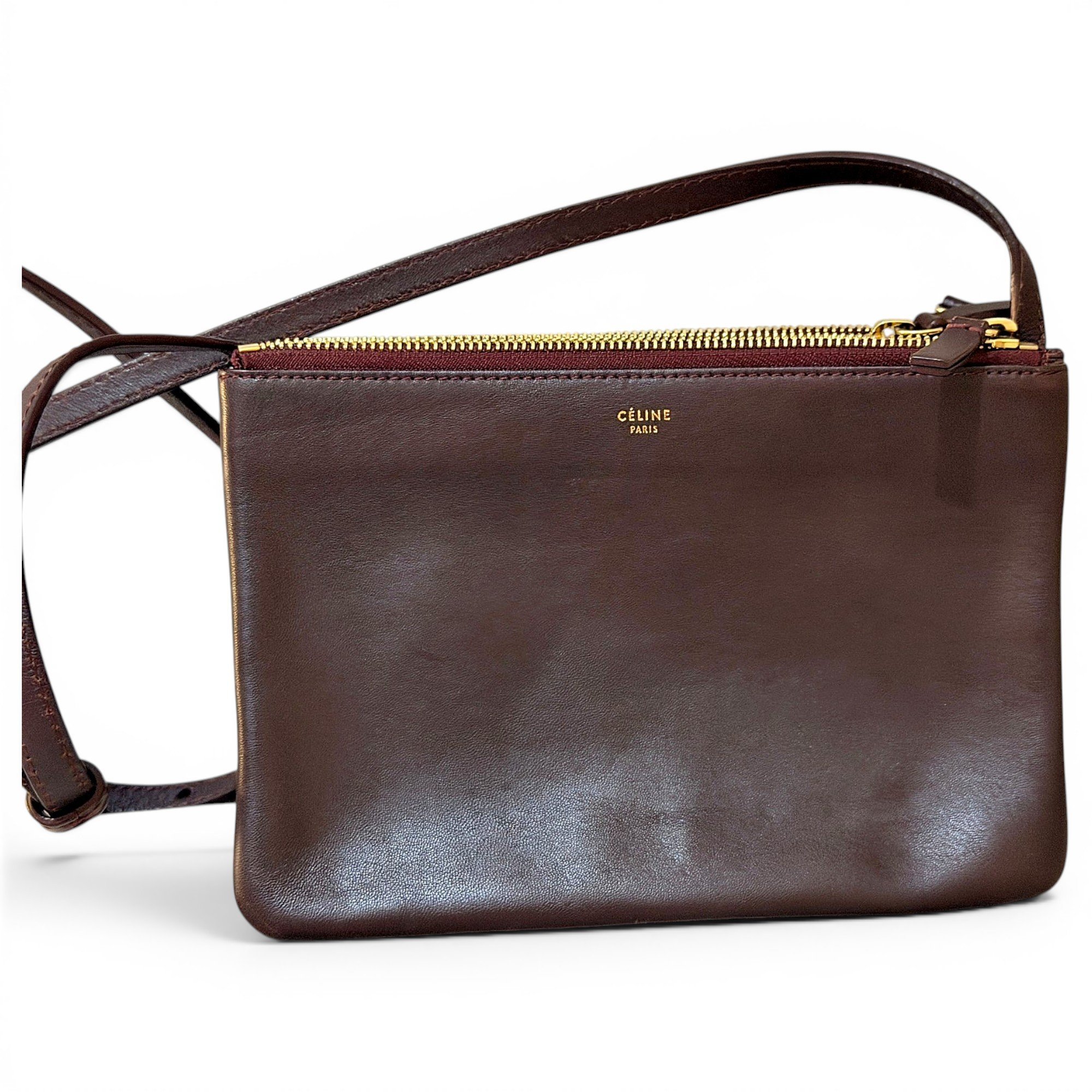 Trio leather crossbody bag