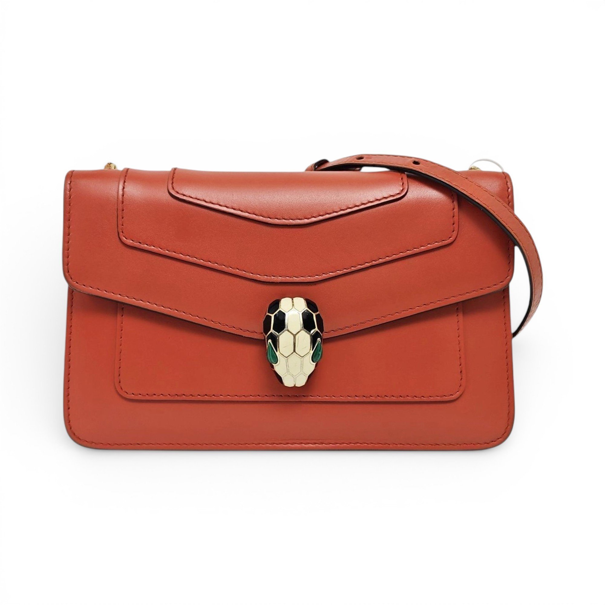 Serpenti leather handbag