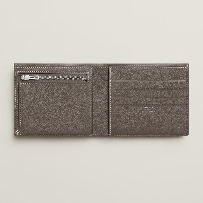 Gris Étain H Sellier Compact Wallet