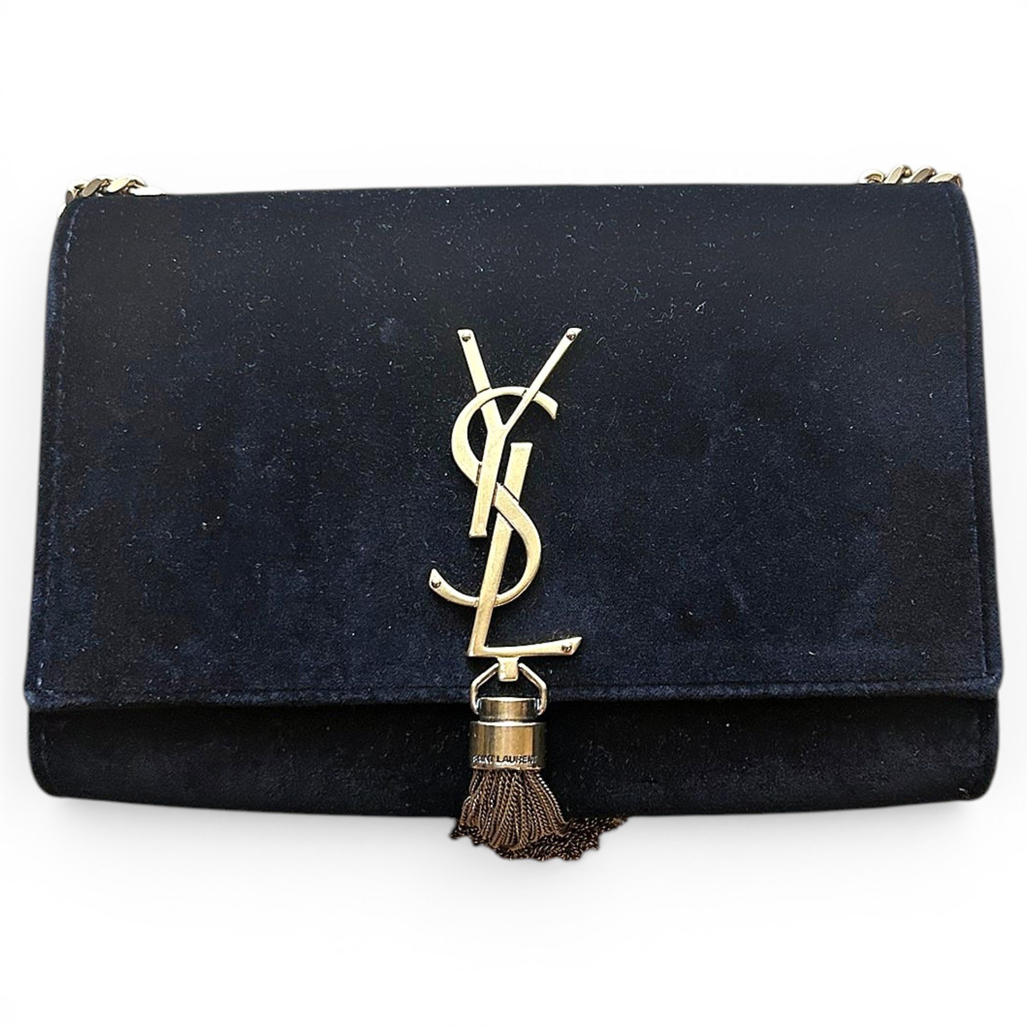 Kate monogramme velvet crossbody bag