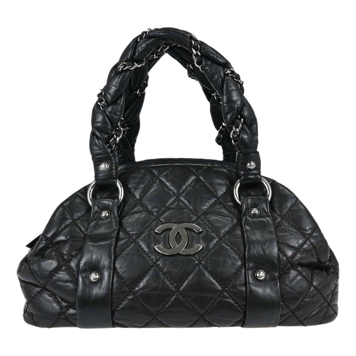 Trendy CC Bowler leather handbag