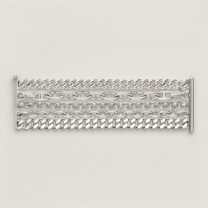 Sans Coloris Chaine d'Ancre Multichaines Cuff Bracelet