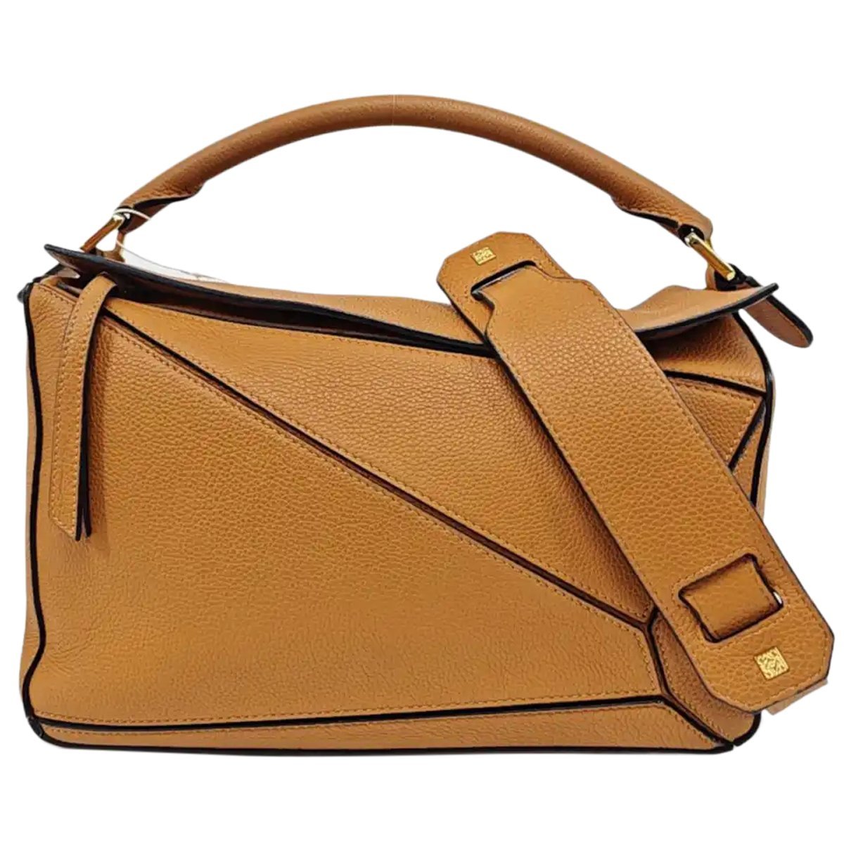 Puzzle leather handbag
