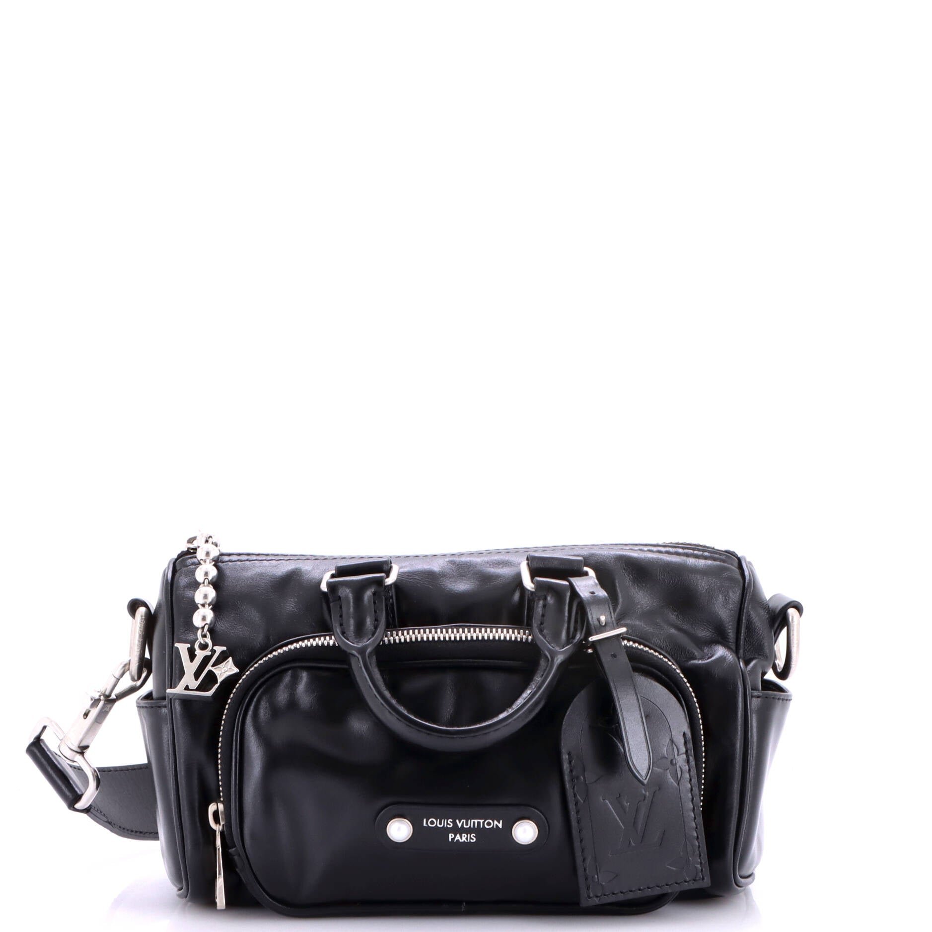 Keepall Cargo Bandouliere Bag Calfskin with Monogram Leather 25