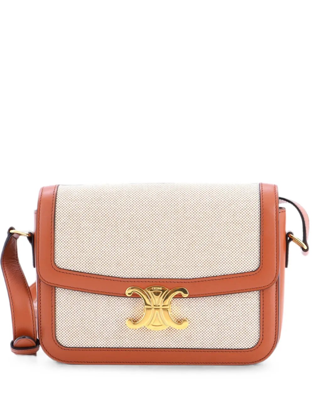 Celine Triomphe Shoulder Bag Canvas with Leather Medium crossbody bag