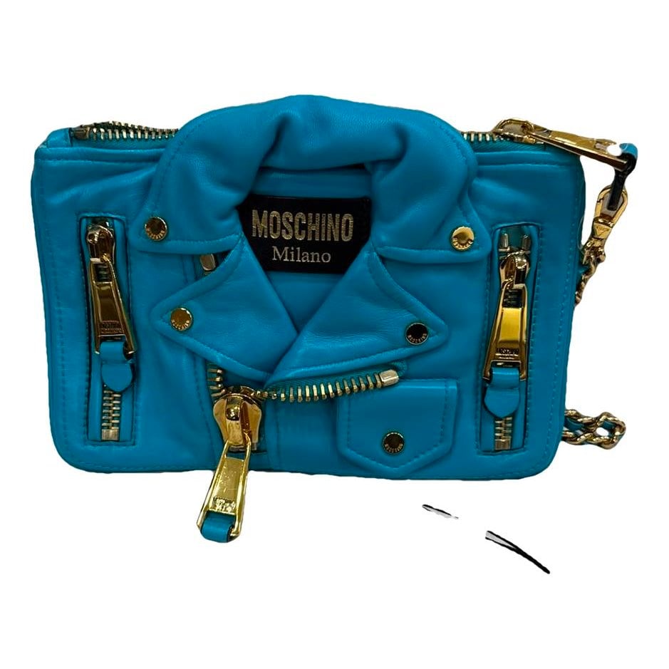 Biker leather handbag